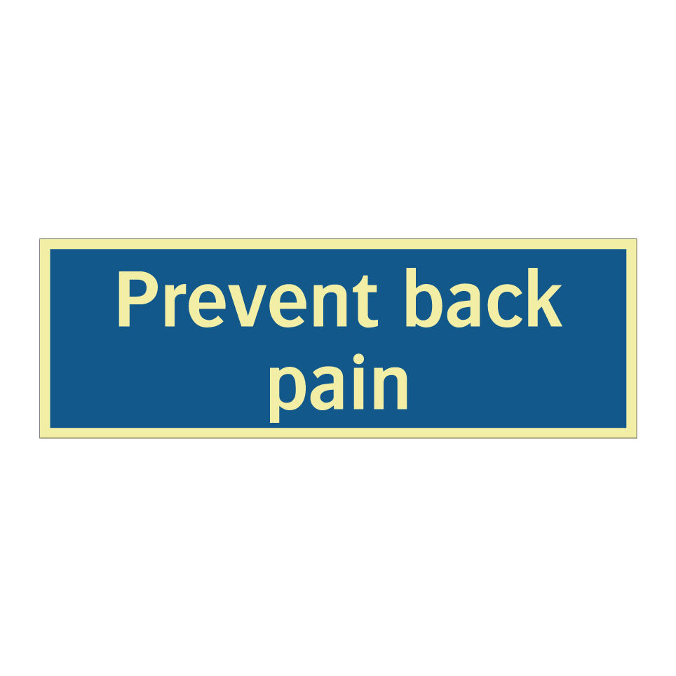 Prevent back pain