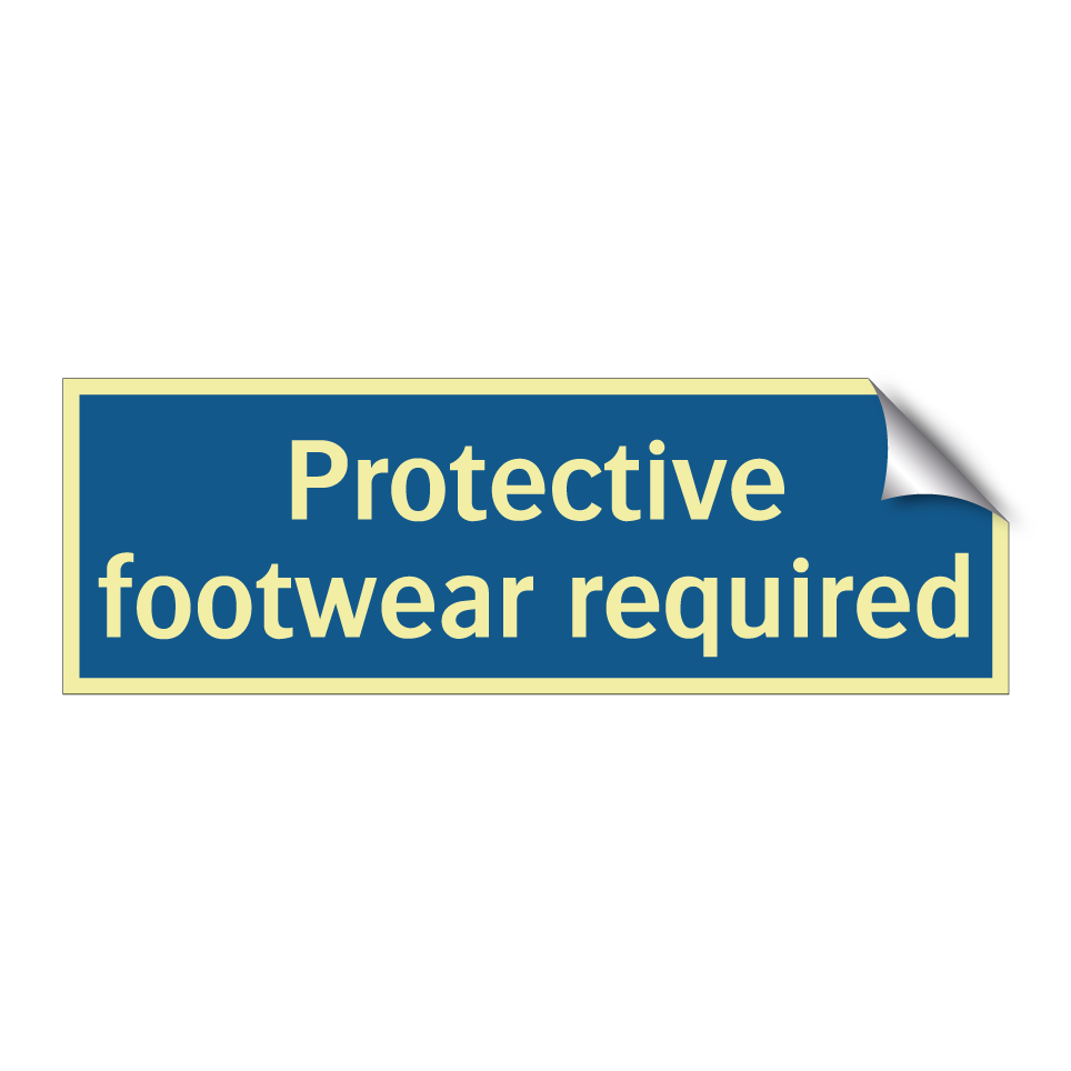 Protective footwear required