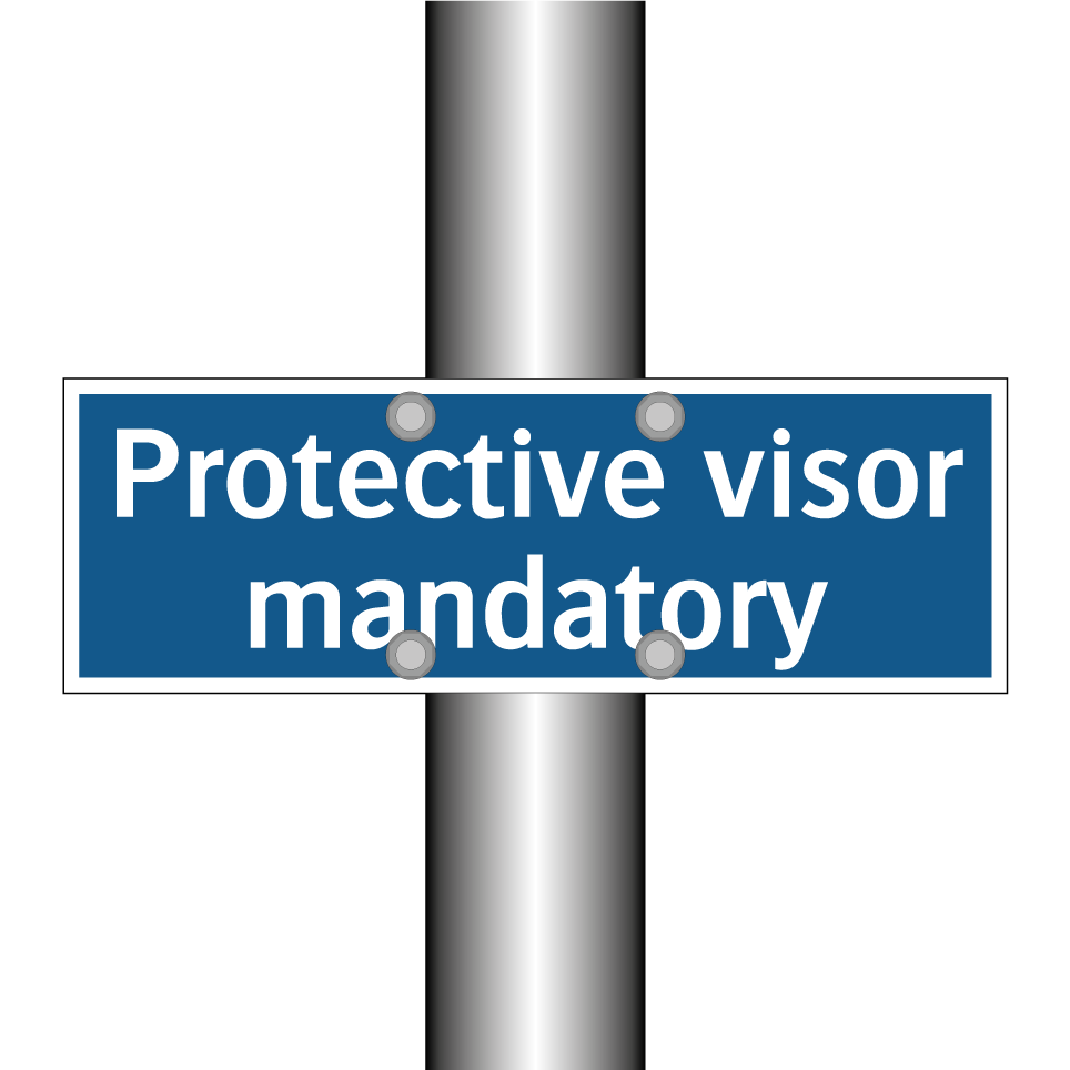 Protective visor mandatory