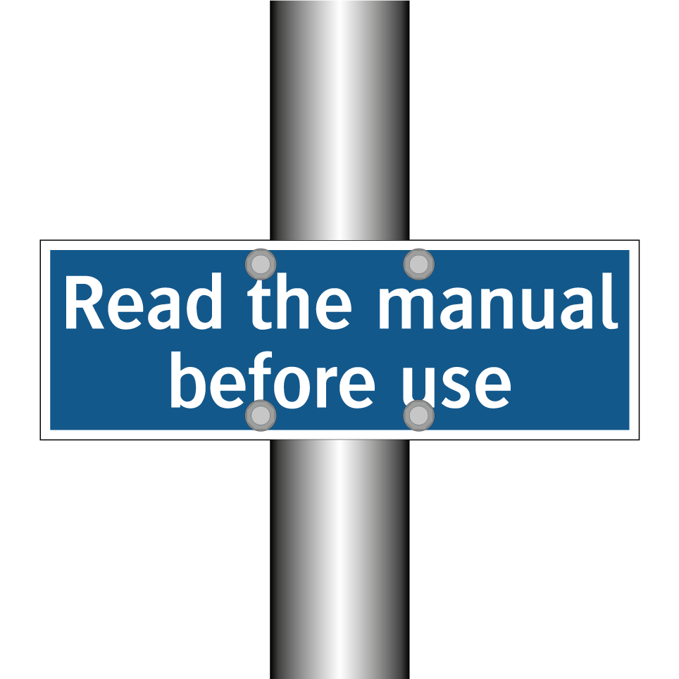 Read the manual before use