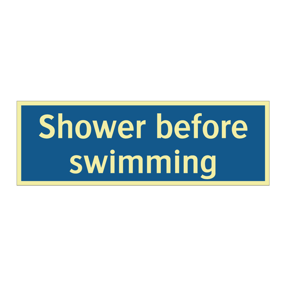 Shower before swimming