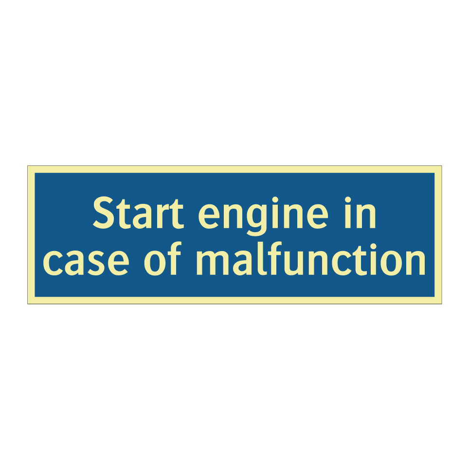 Start engine in case of malfunction