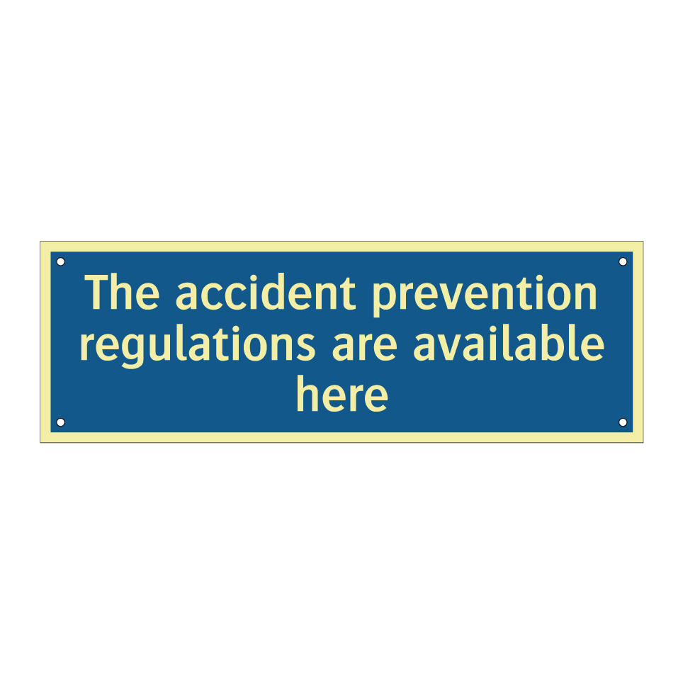 The accident prevention regulations are available here