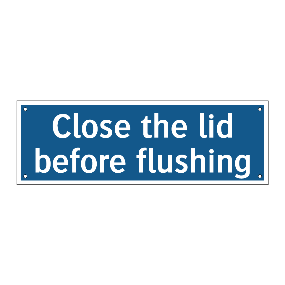 Close the lid before flushing