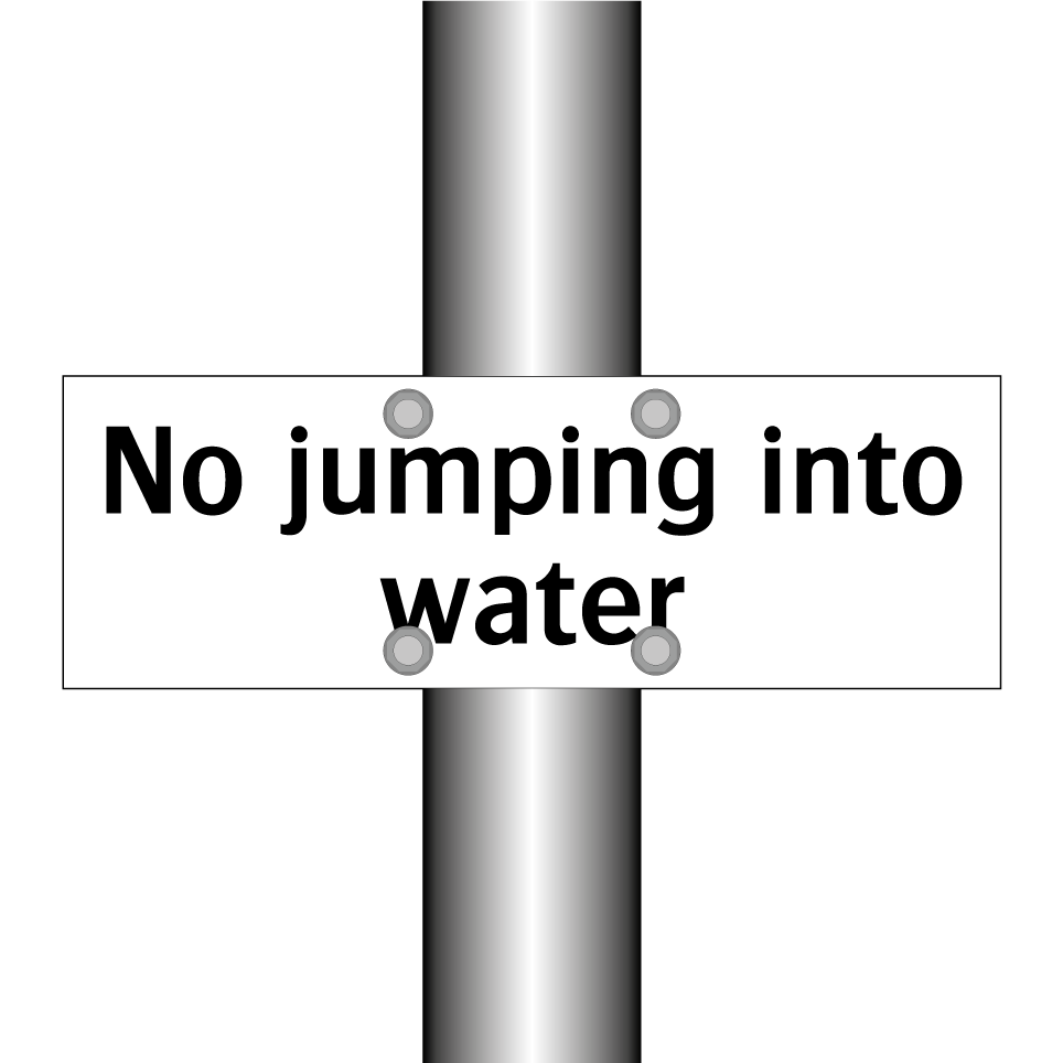 No jumping into water
