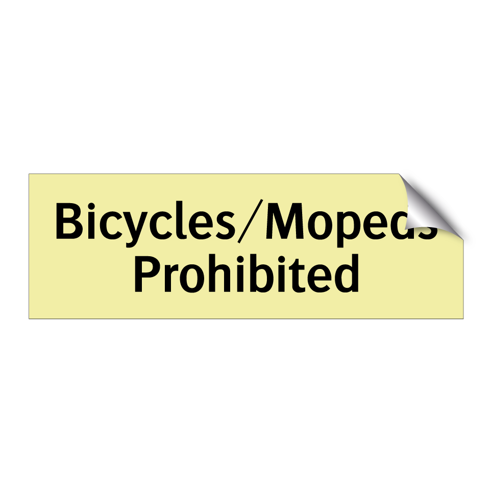 Bicycles/Mopeds Prohibited