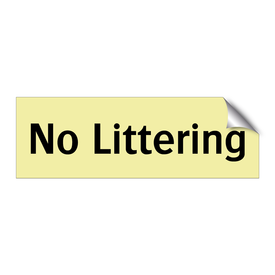 No Littering