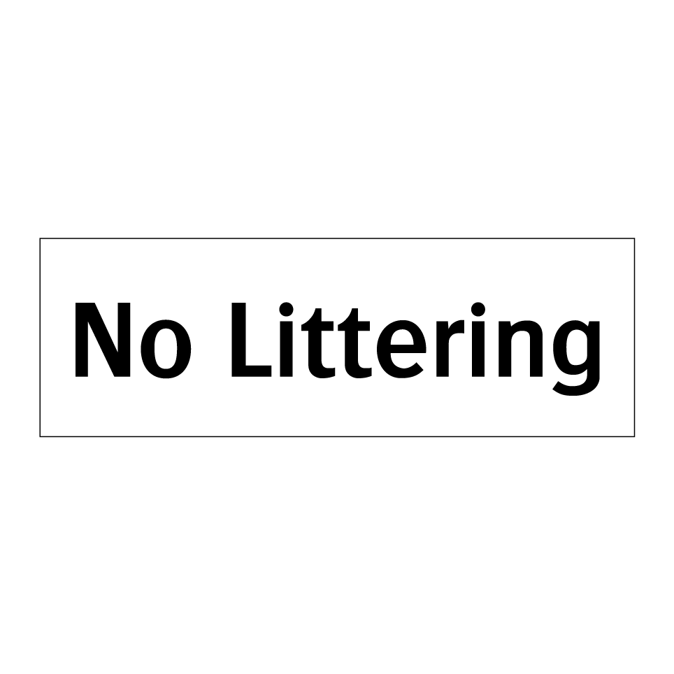 No Littering