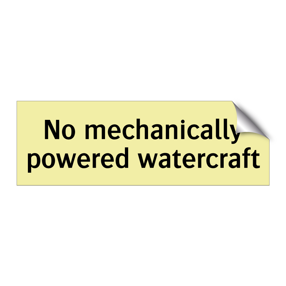 No mechanically powered watercraft