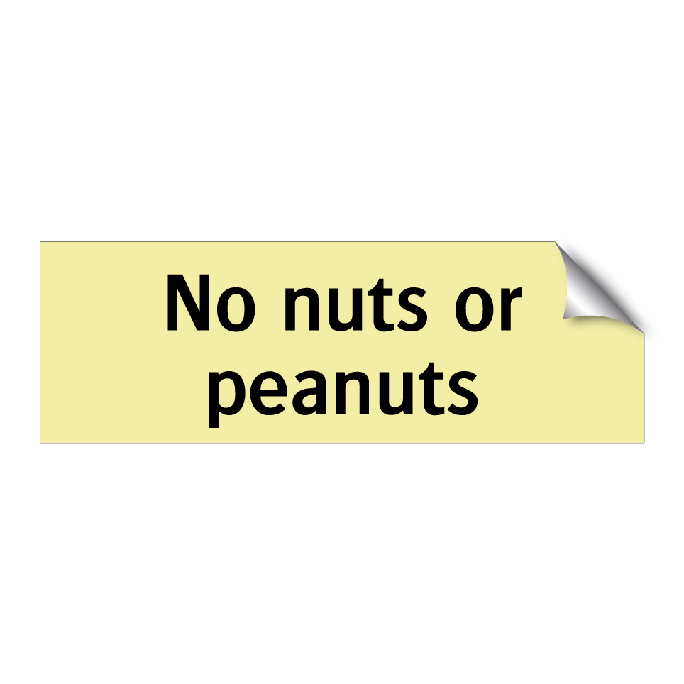 No nuts or peanuts