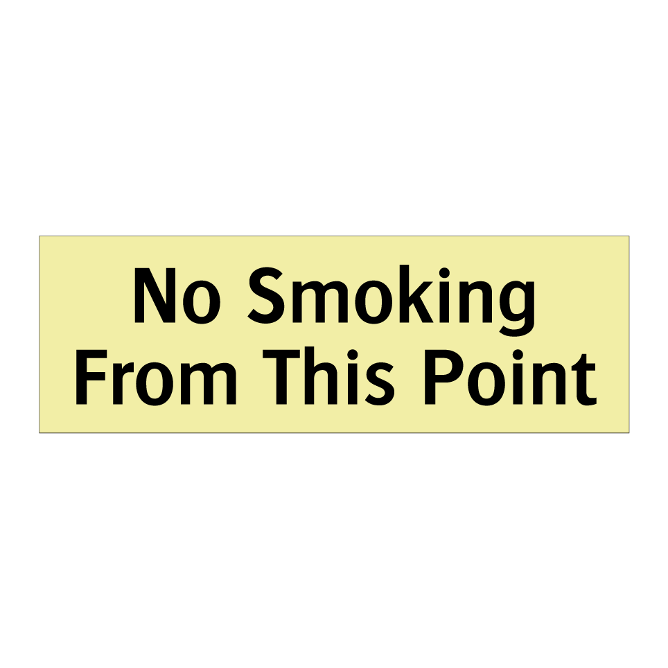 No Smoking From This Point