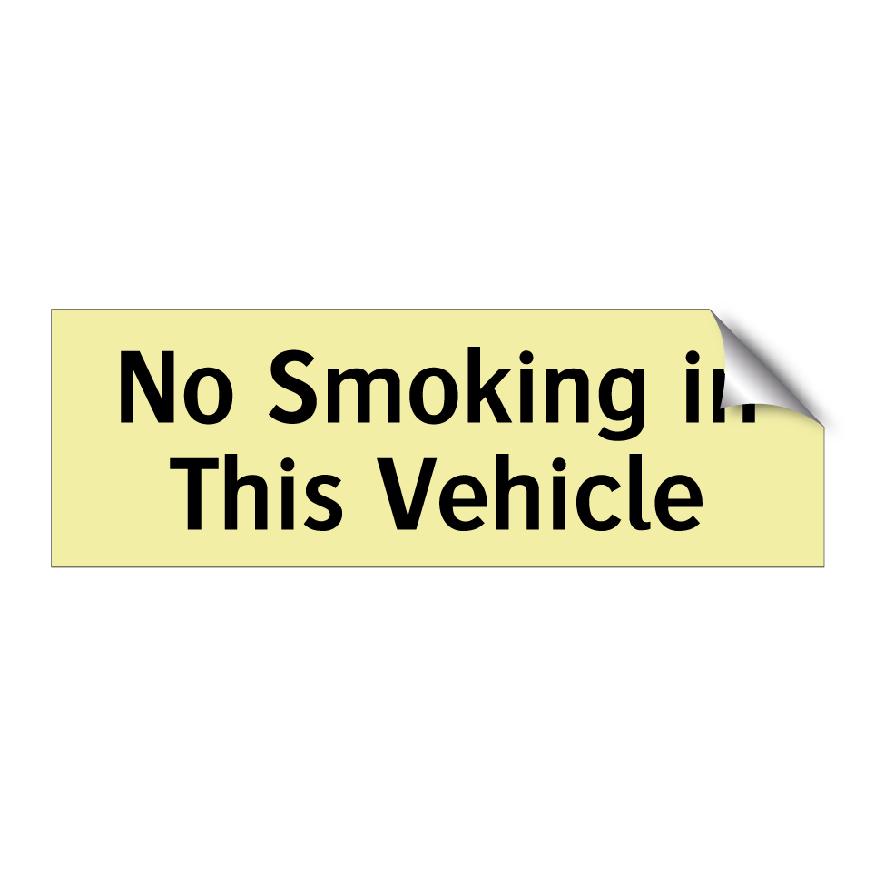 No Smoking in This Vehicle
