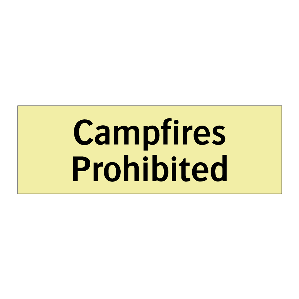 Campfires Prohibited