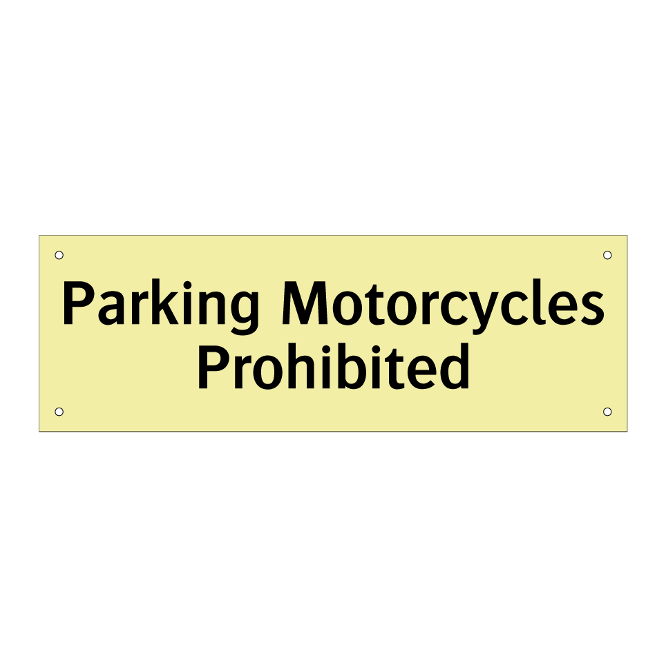 Parking Motorcycles Prohibited