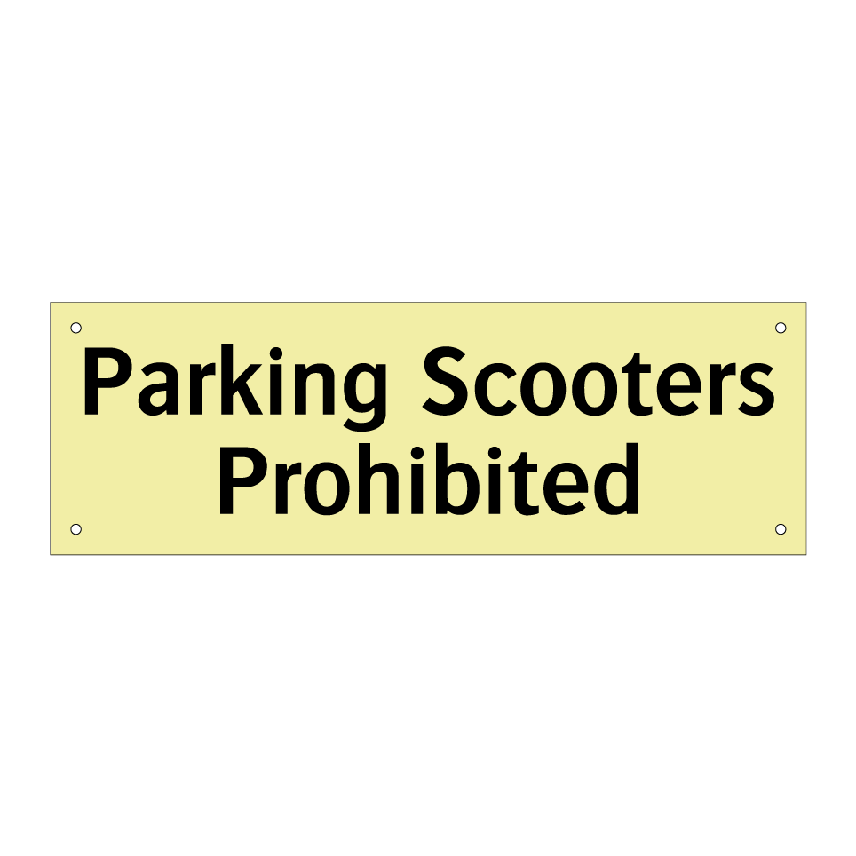Parking Scooters Prohibited