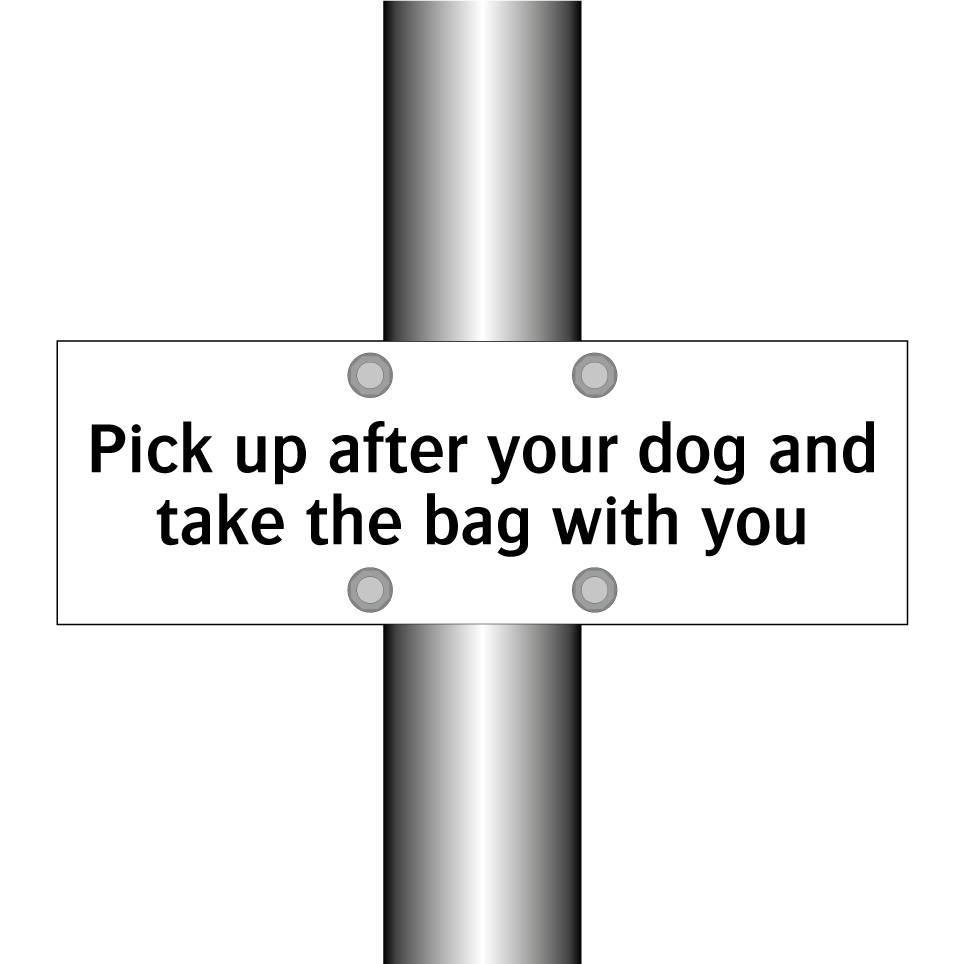 Pick up after your dog and take the bag with you