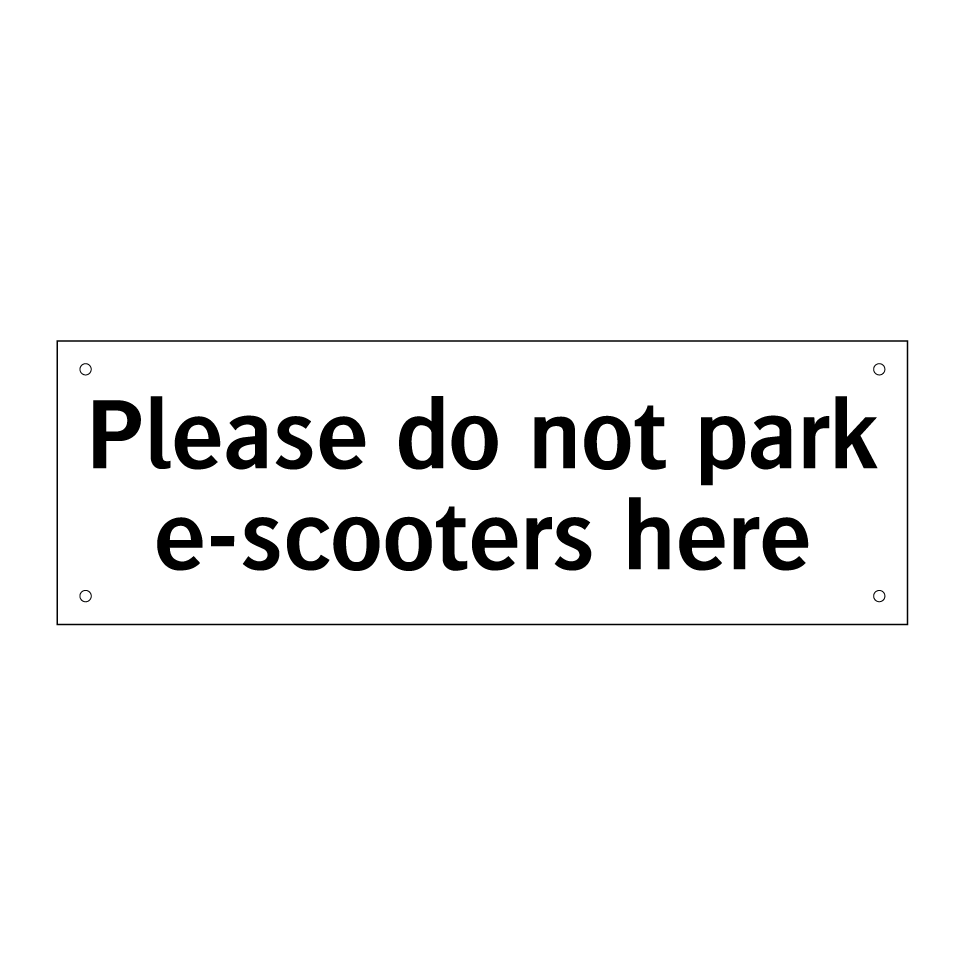 Please do not park e-scooters here