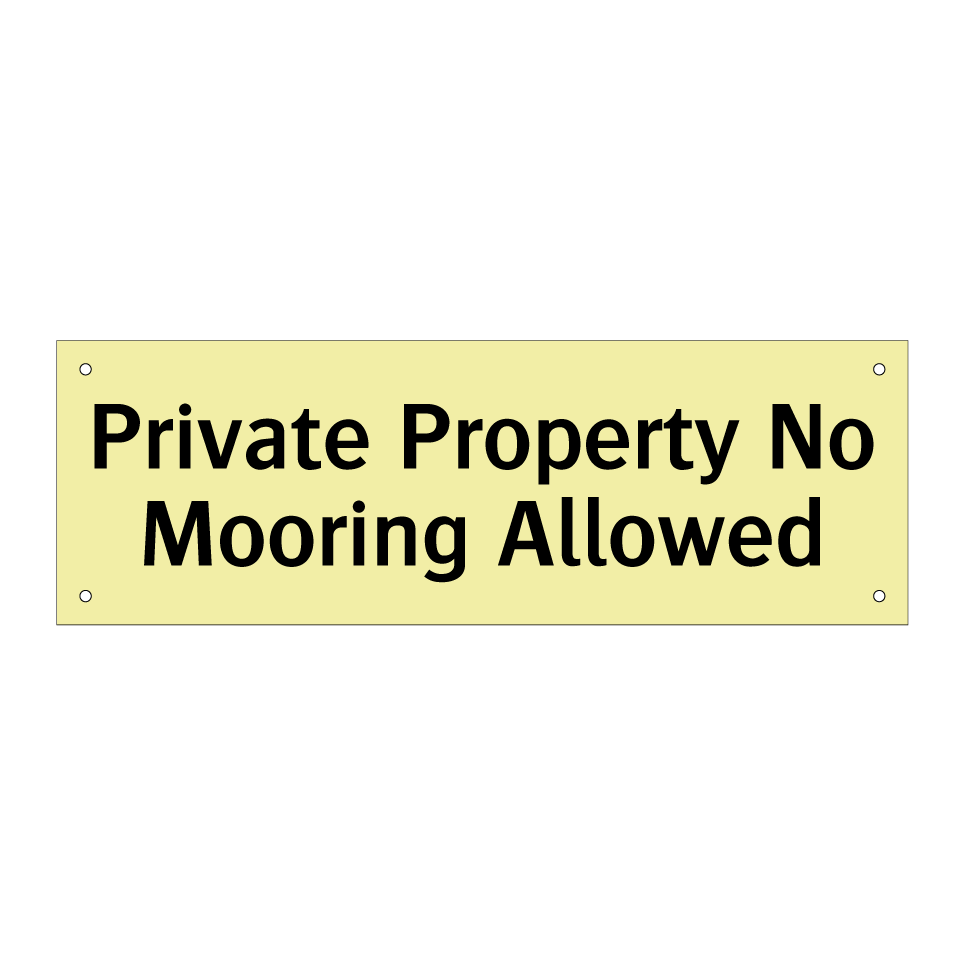 Private Property No Mooring Allowed