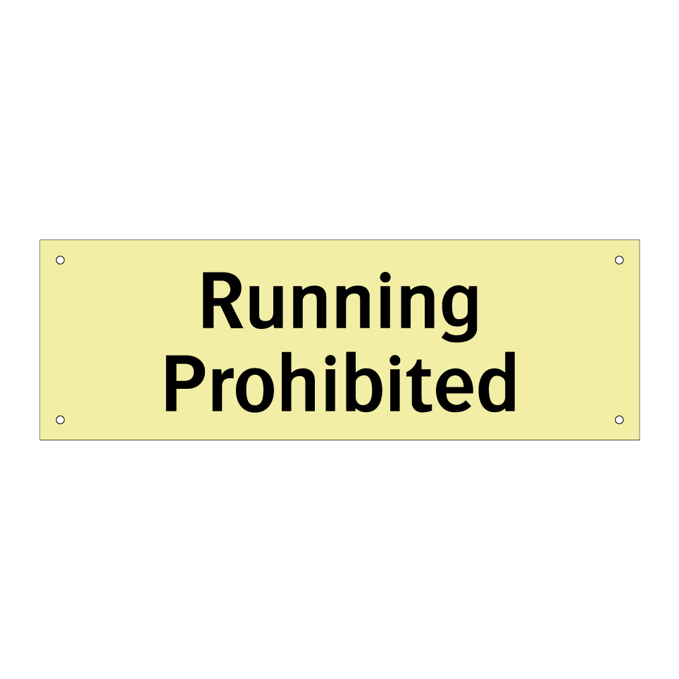 Running Prohibited