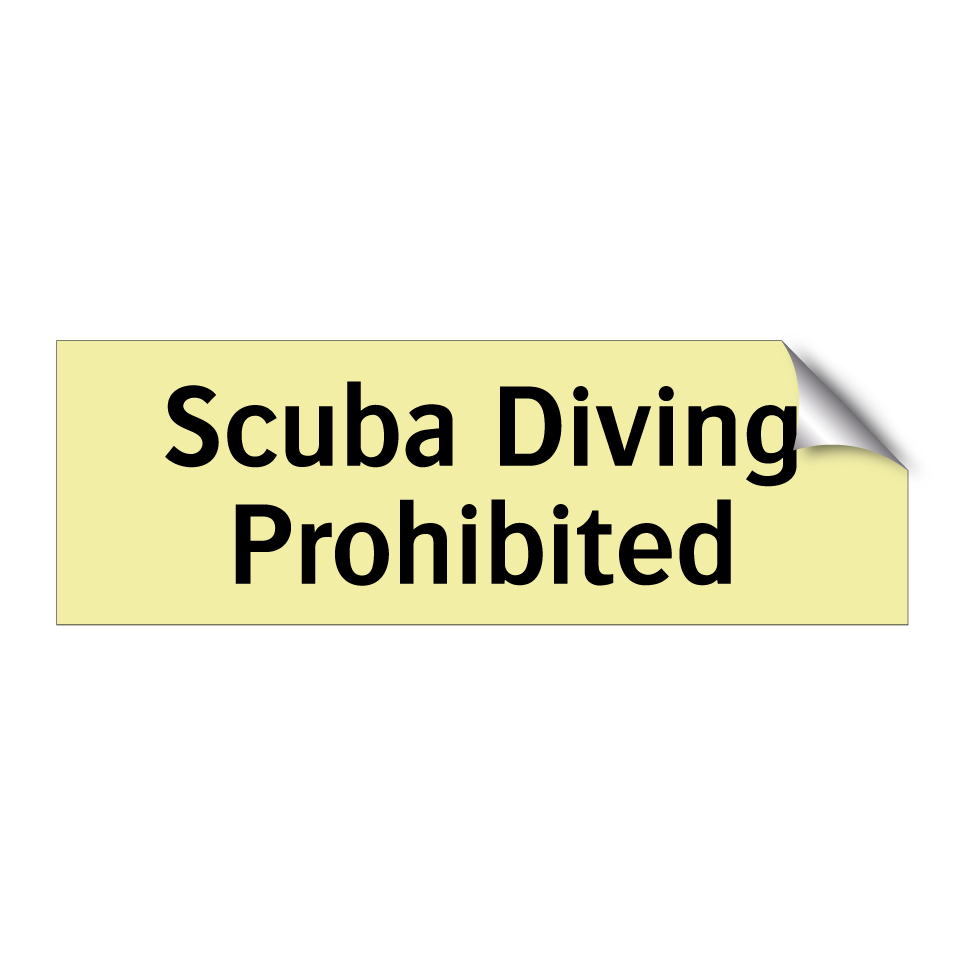 Scuba Diving Prohibited