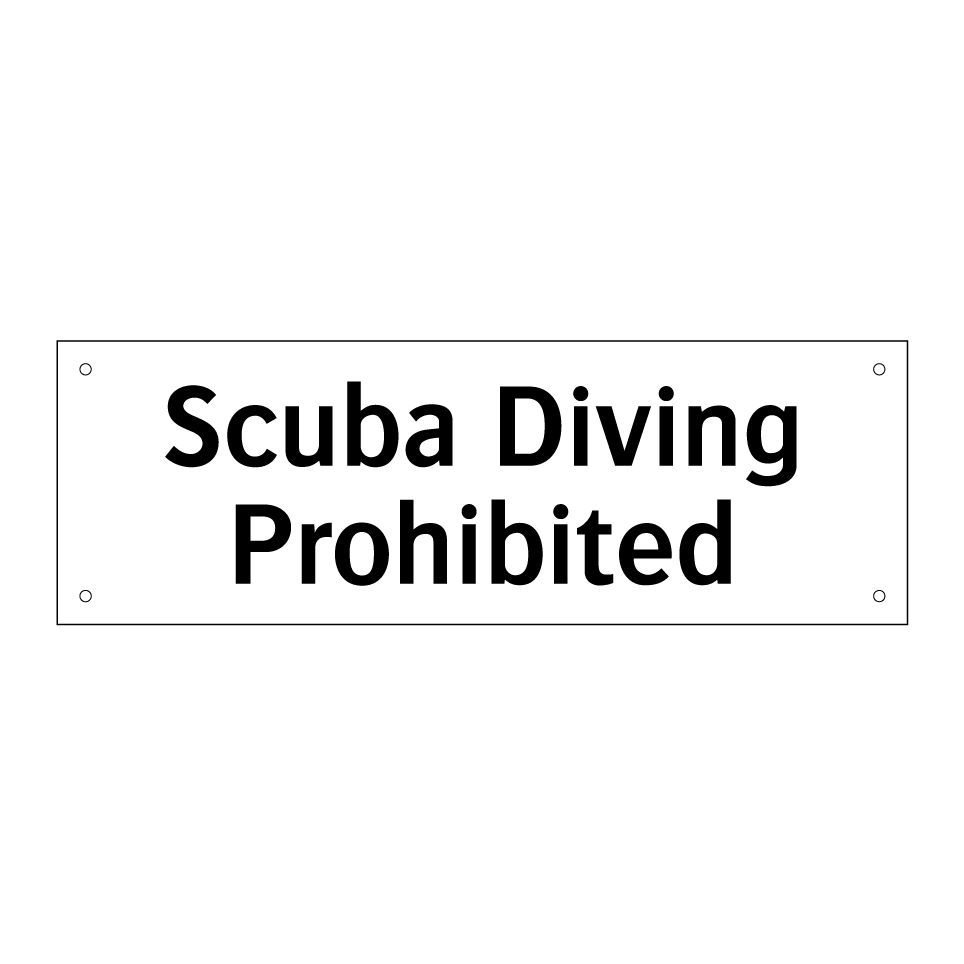 Scuba Diving Prohibited