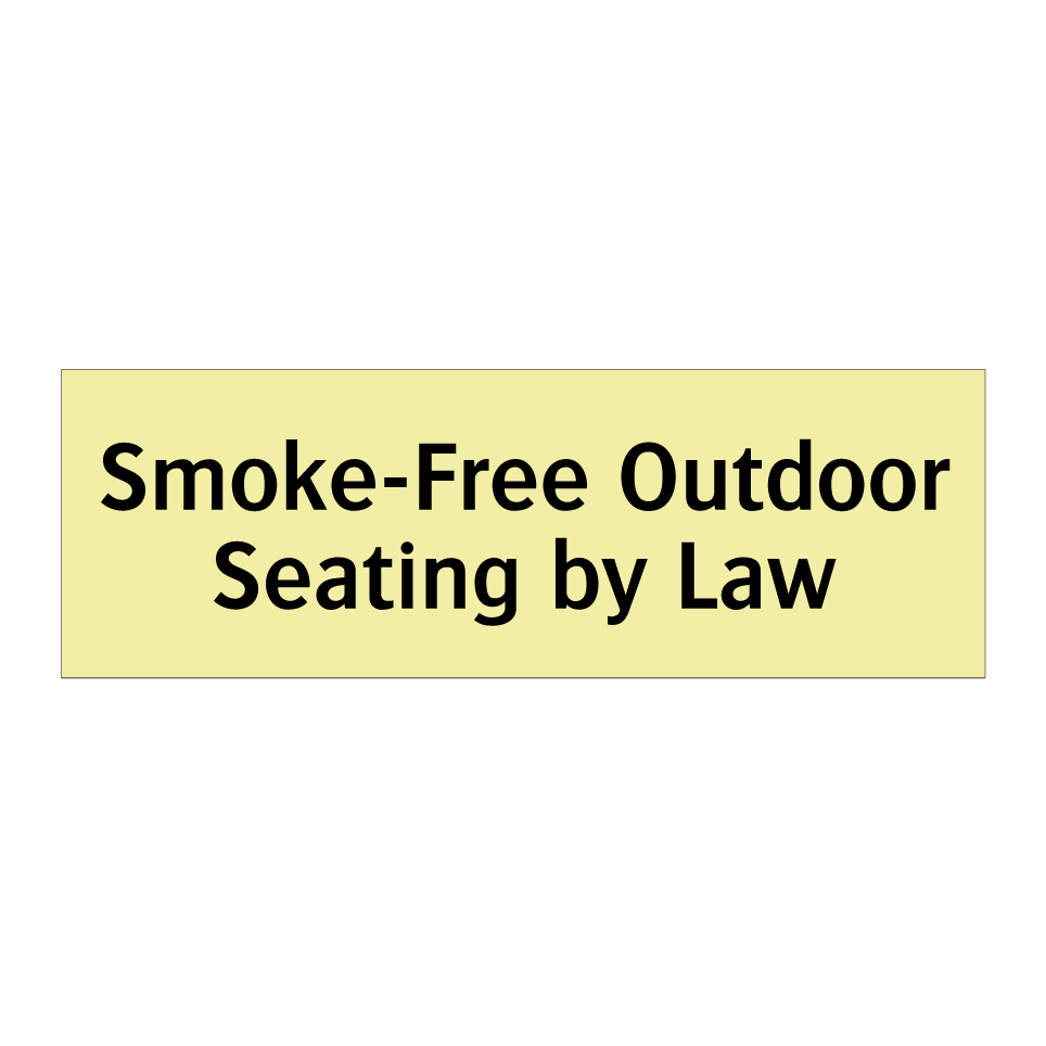 Smoke-Free Outdoor Seating by Law