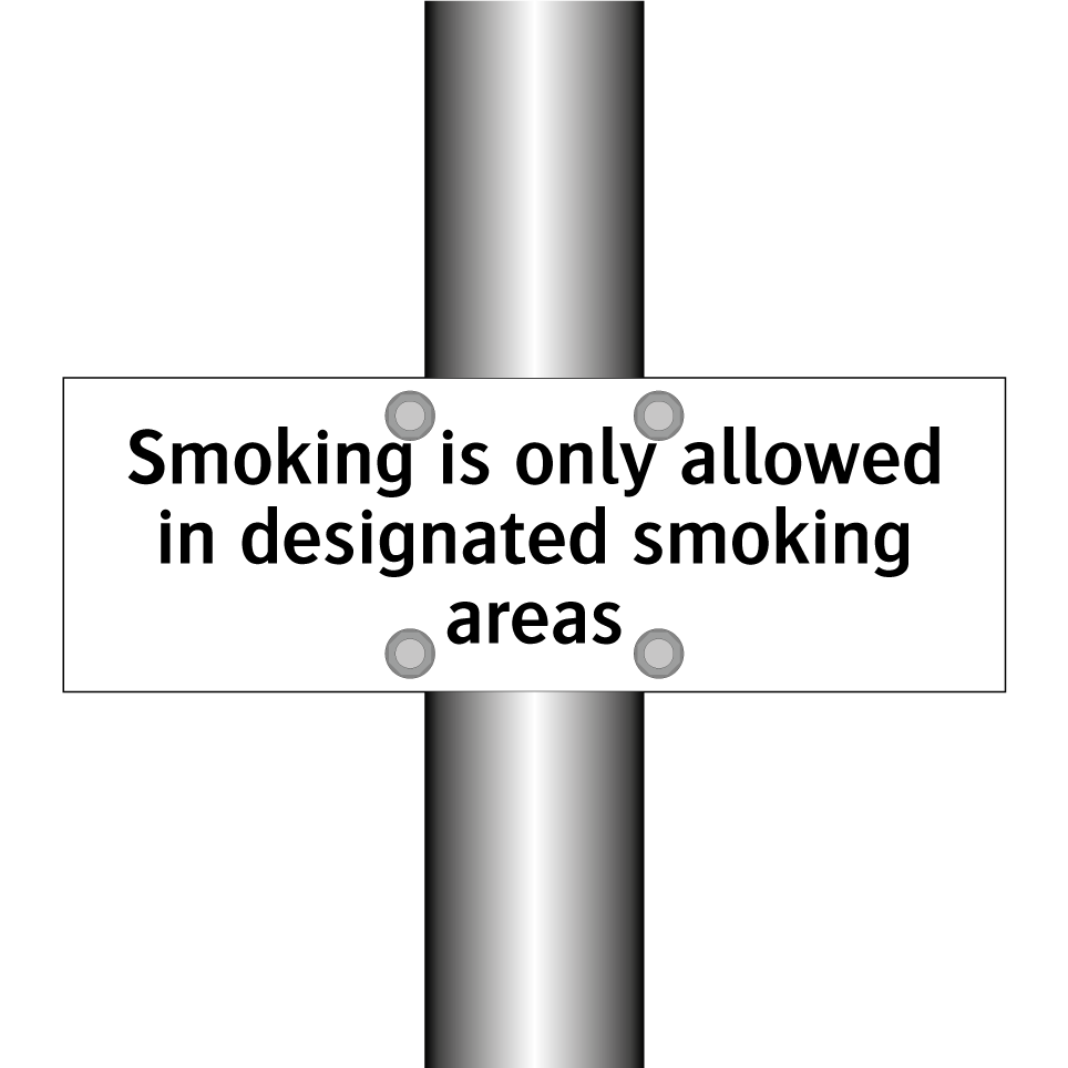 Smoking is only allowed in designated smoking areas