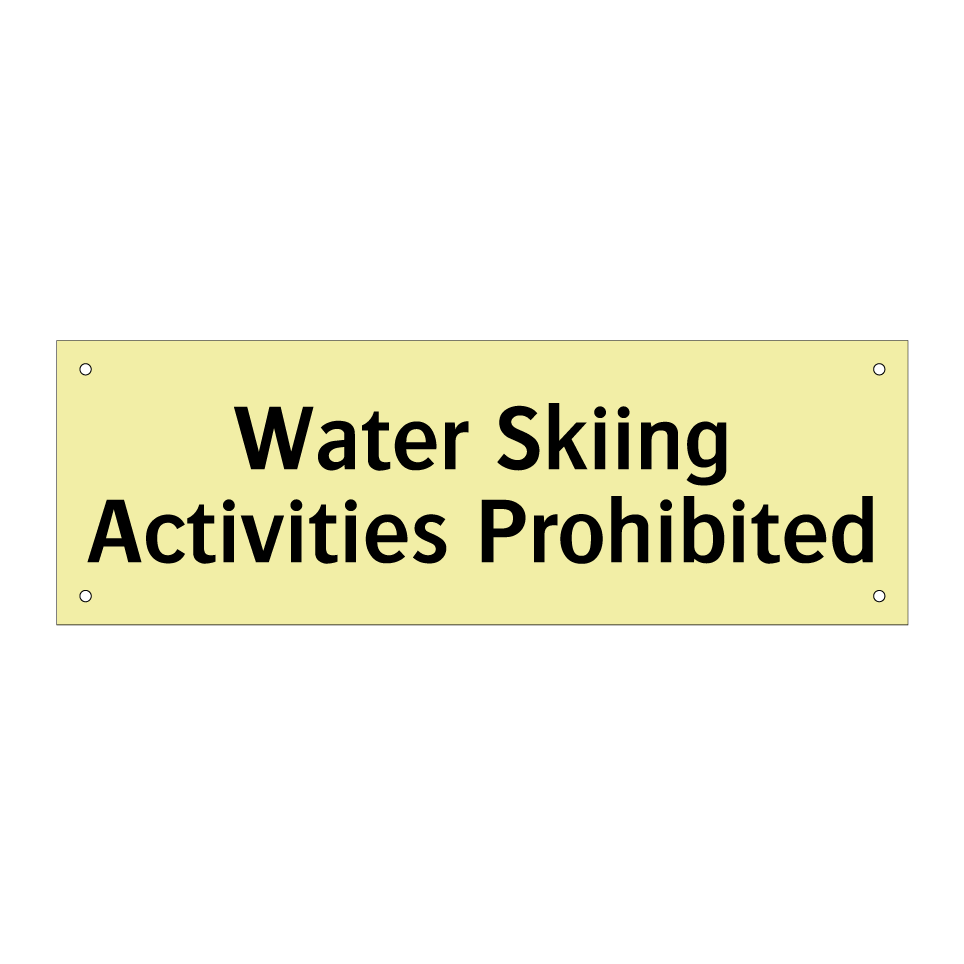 Water Skiing Activities Prohibited
