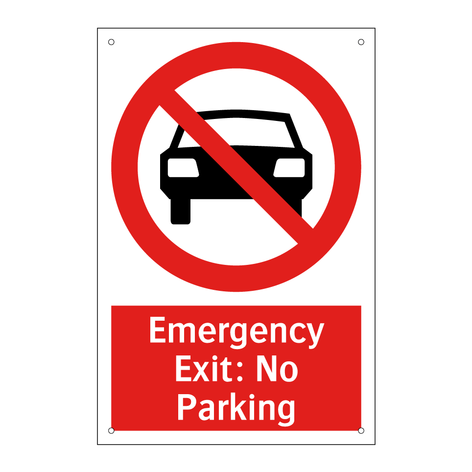 Emergency Exit: No Parking