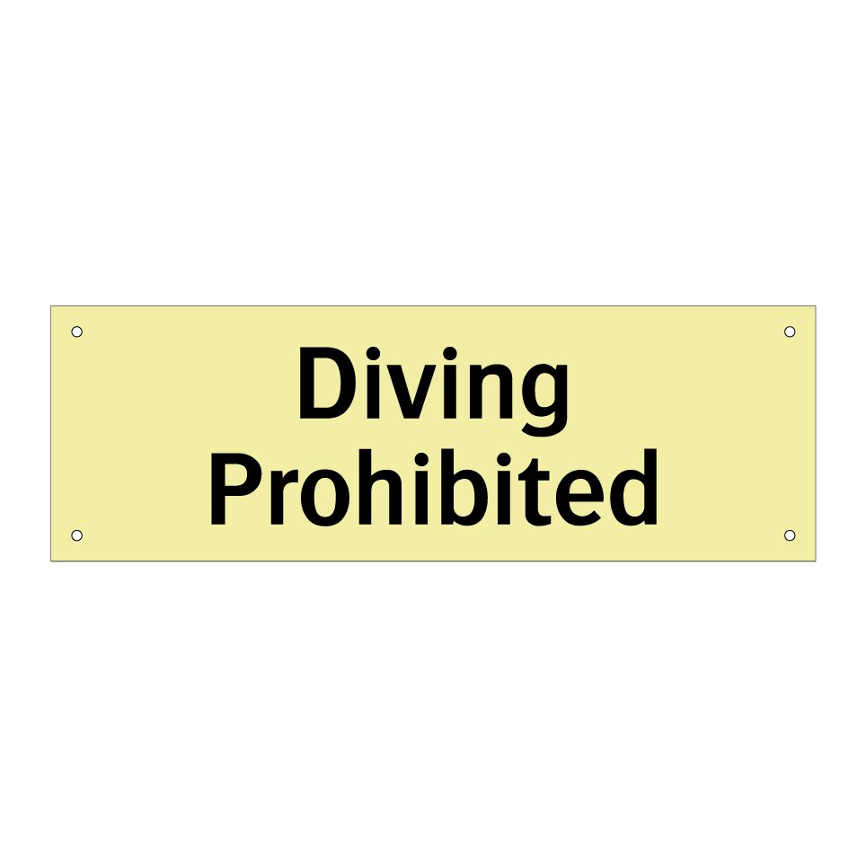 Diving Prohibited