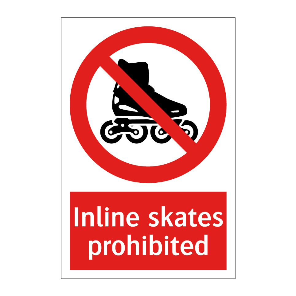 Inline skates prohibited