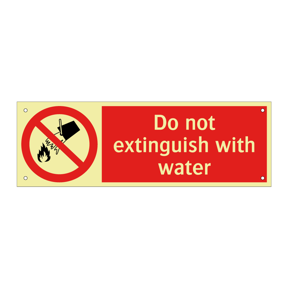 Do not extinguish with water
