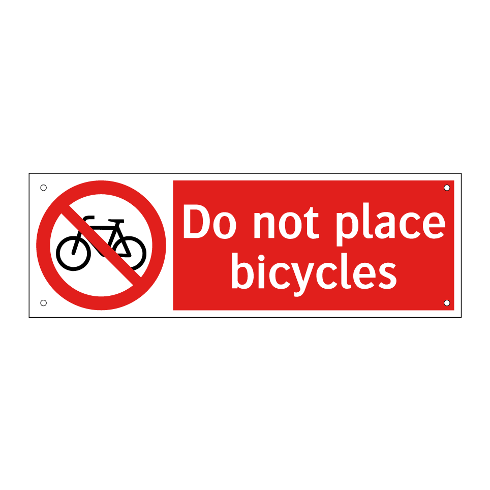 Do not place bicycles