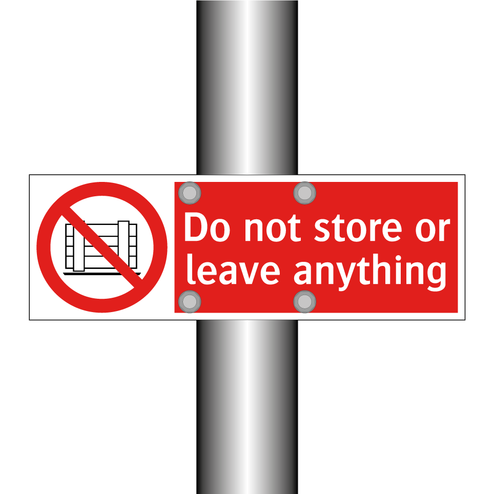 Do not store or leave anything