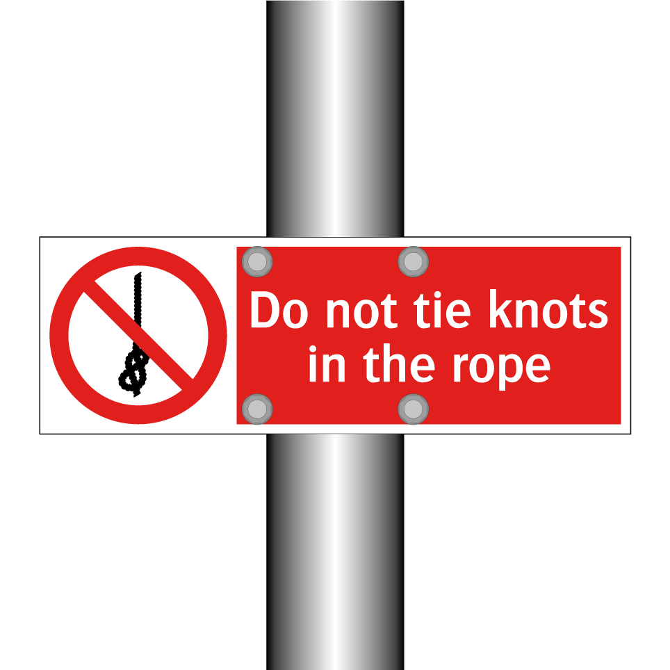Do not tie knots in the rope