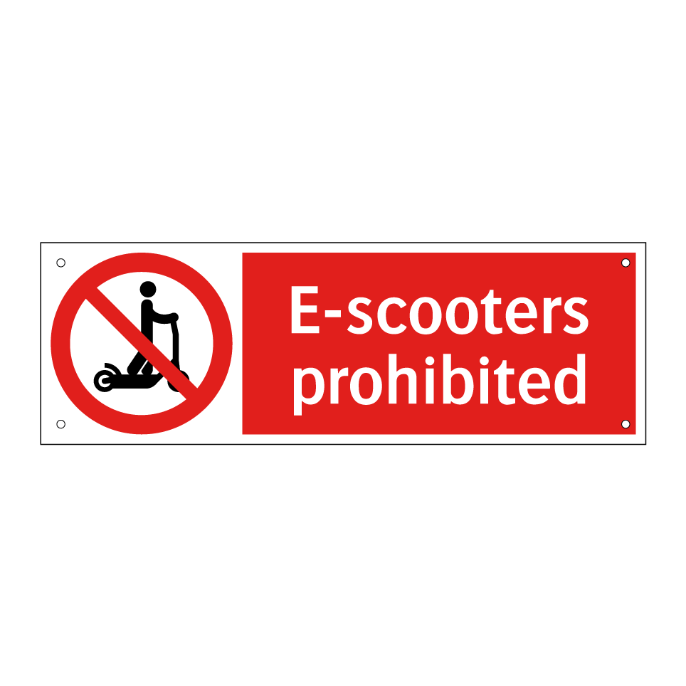 E-scooters prohibited