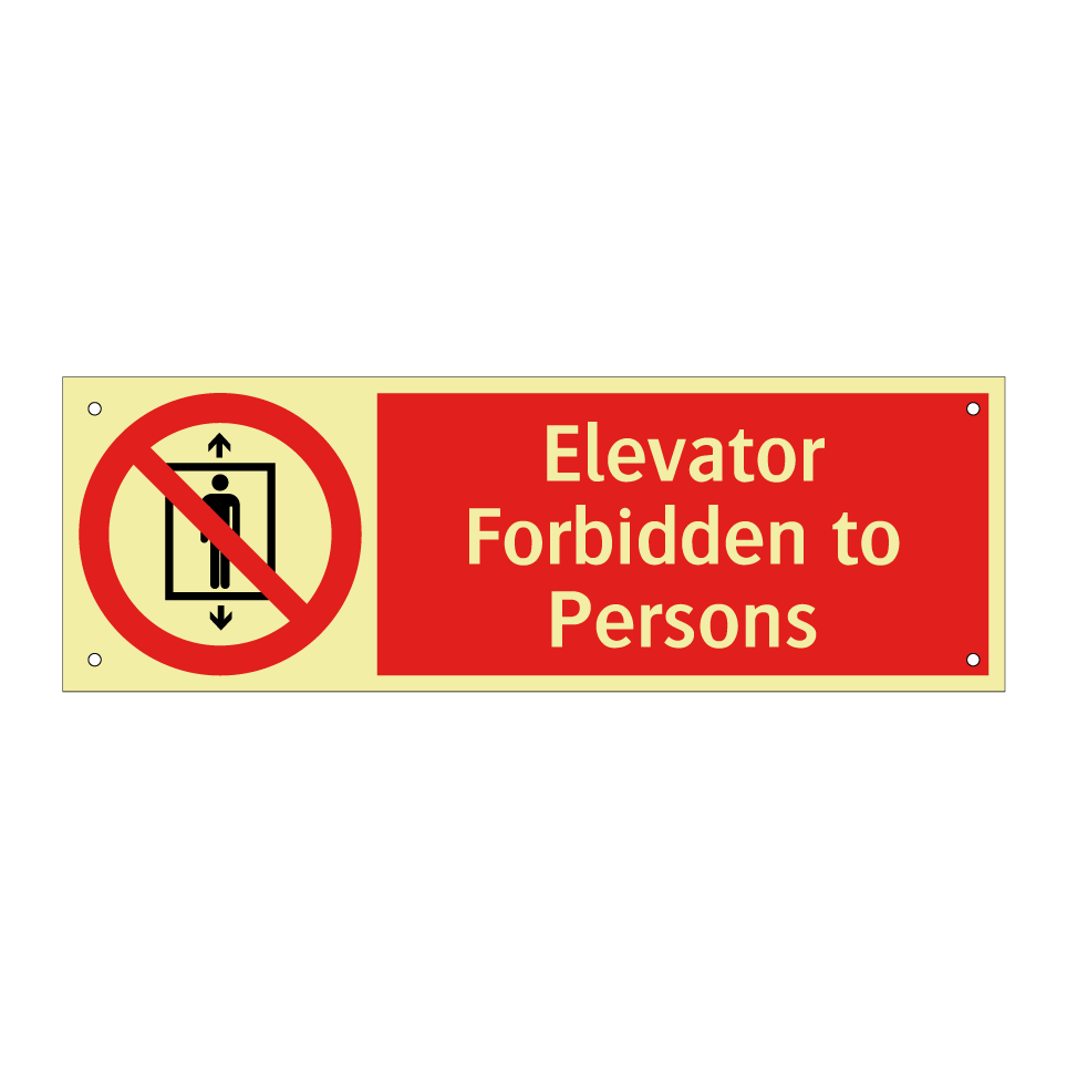 Elevator Forbidden to Persons