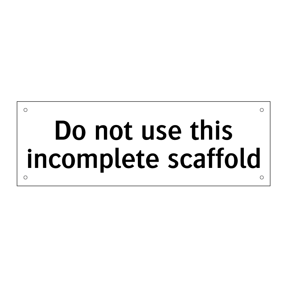 Do not use this incomplete scaffold