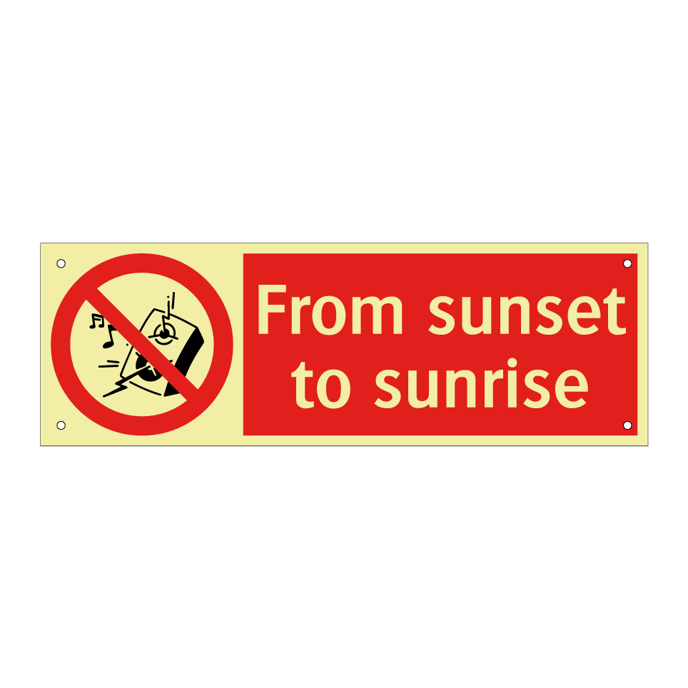 From sunset to sunrise