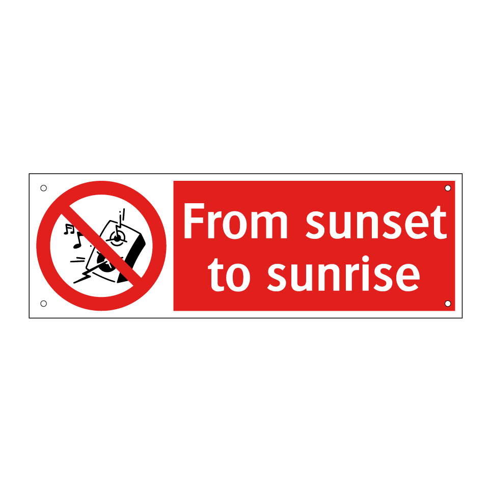 From sunset to sunrise