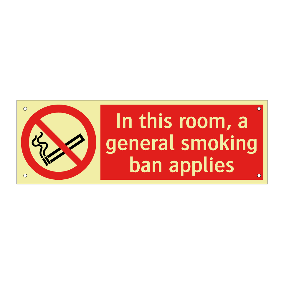 In this room, a general smoking ban applies