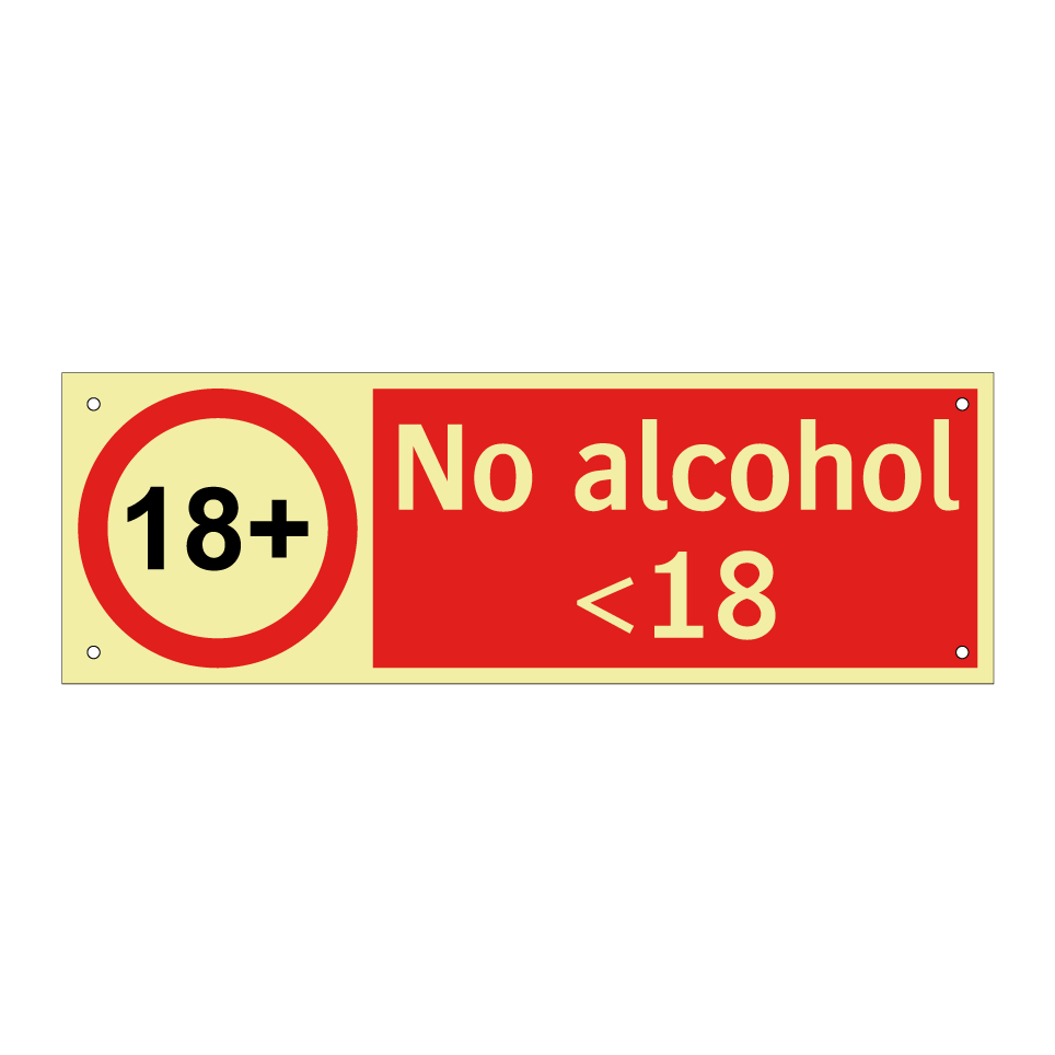 No alcohol <18