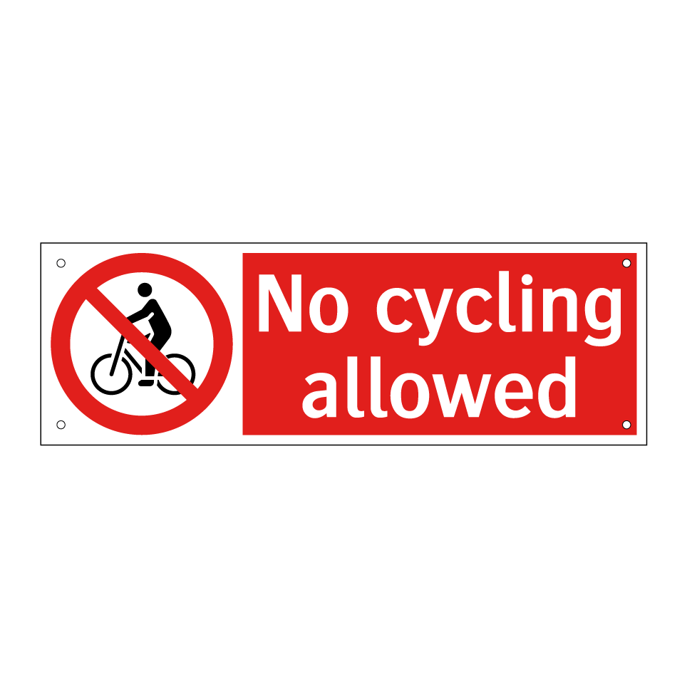 No cycling allowed