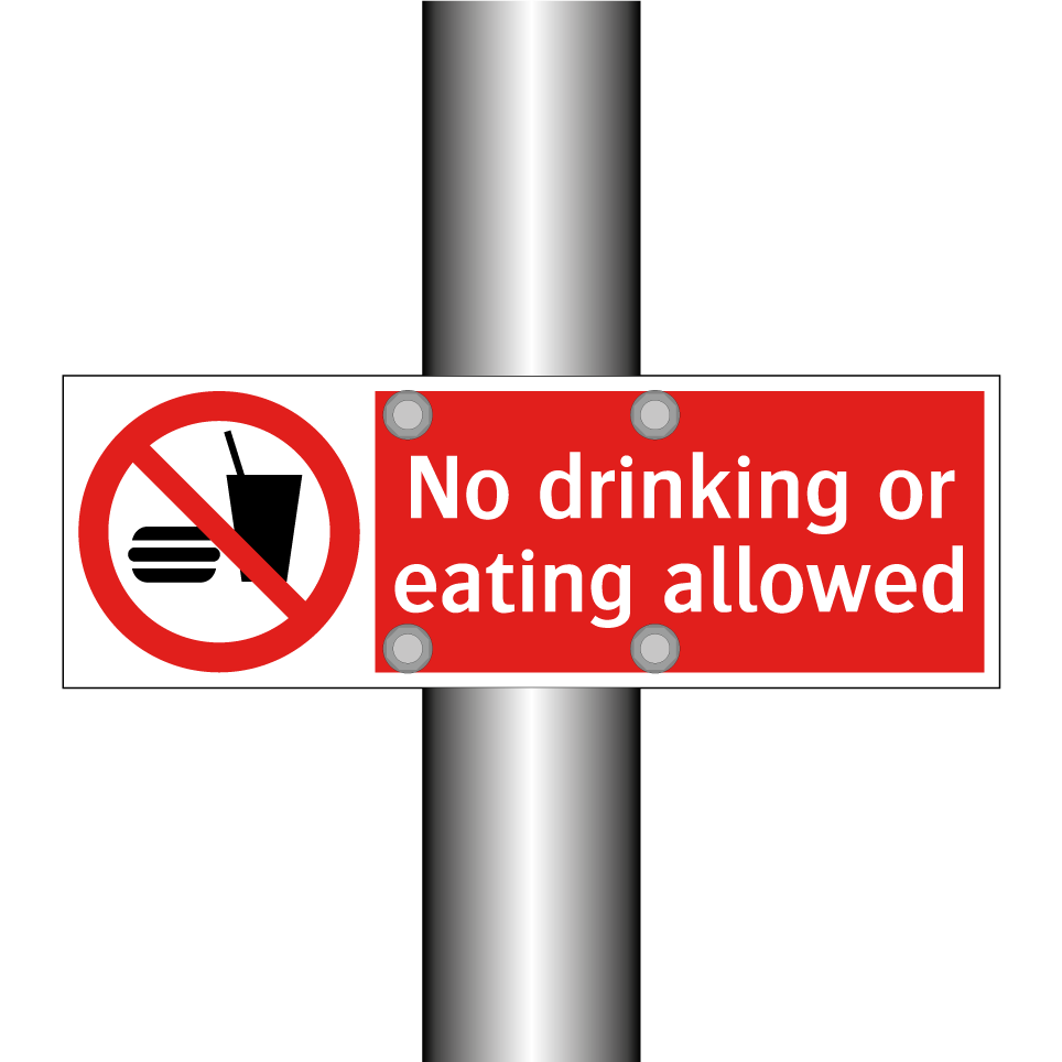 No drinking or eating allowed