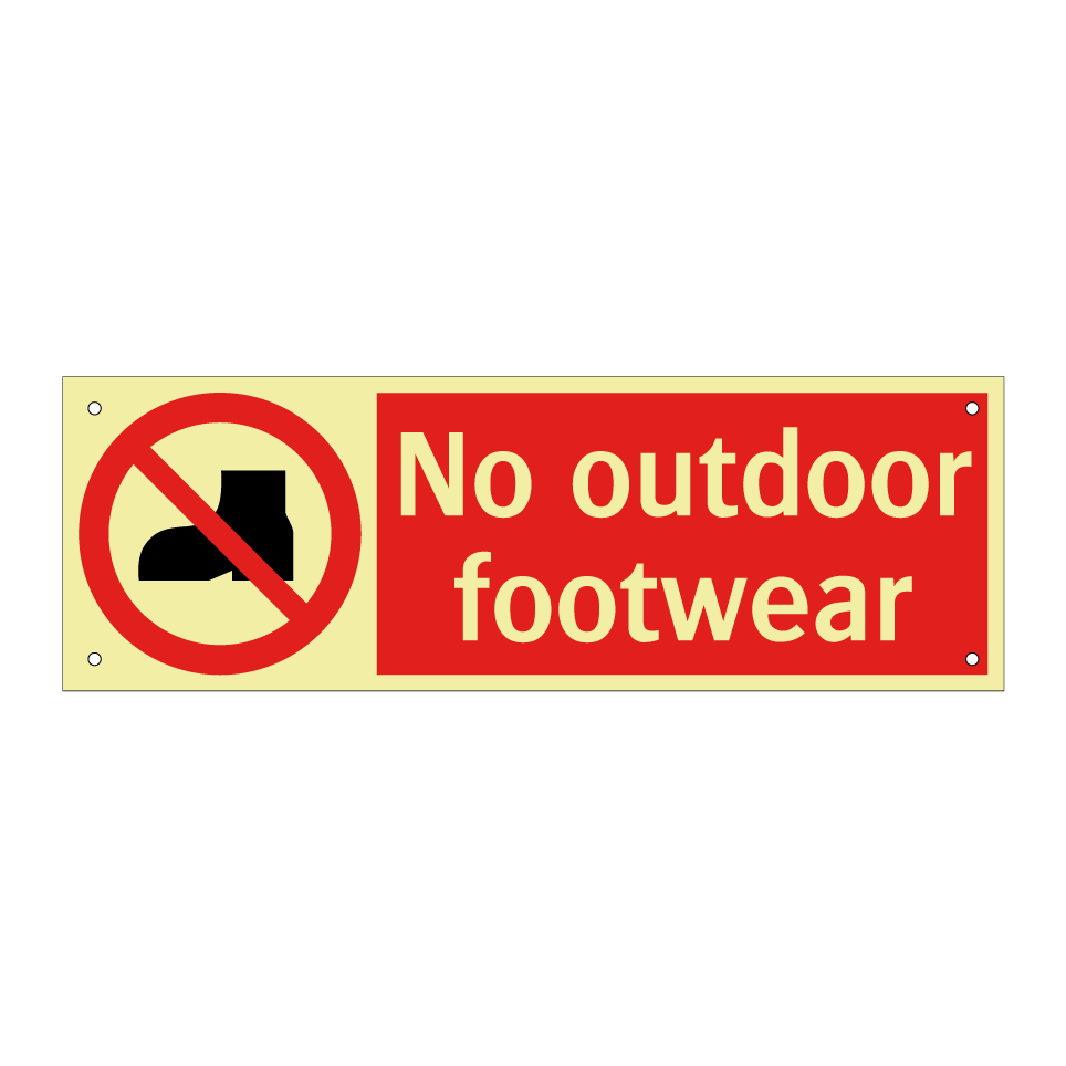 No outdoor footwear