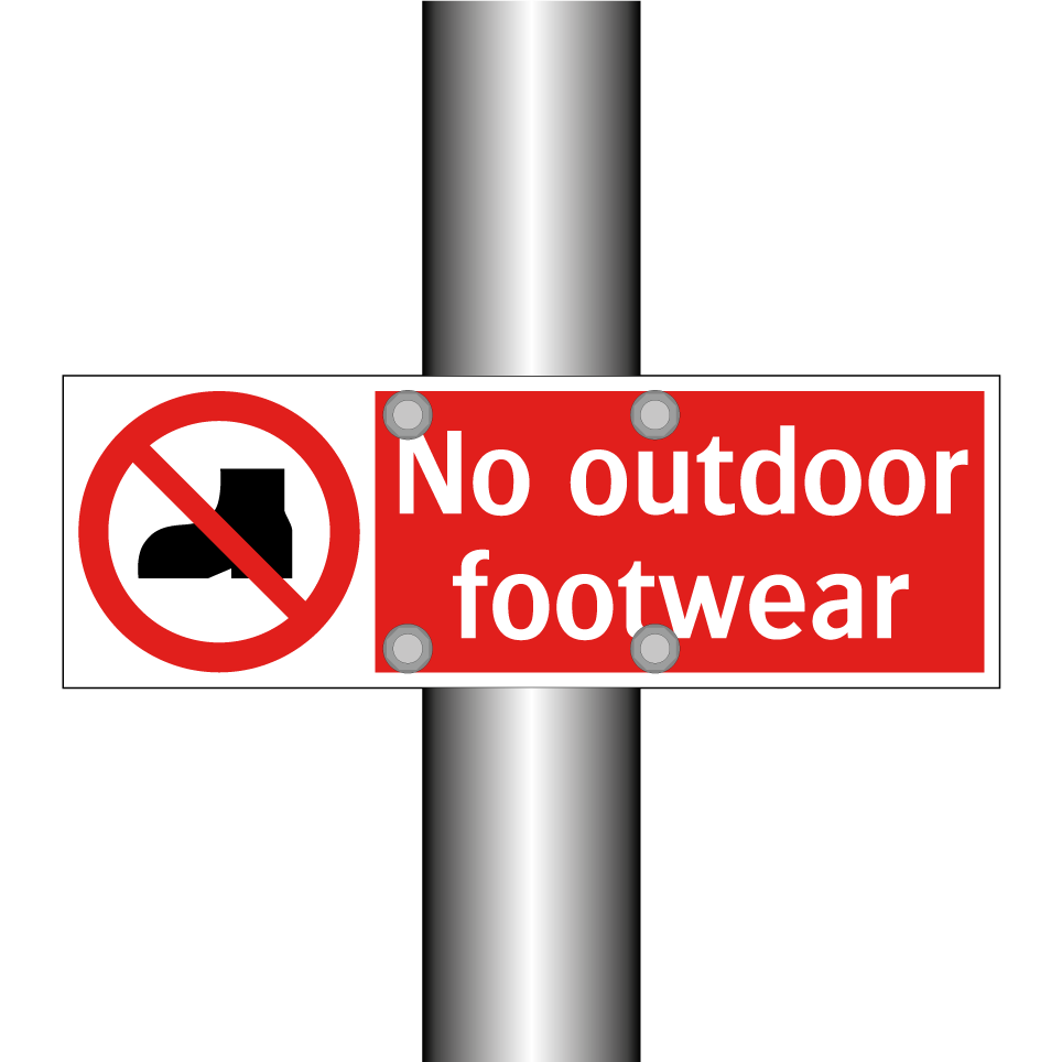 No outdoor footwear