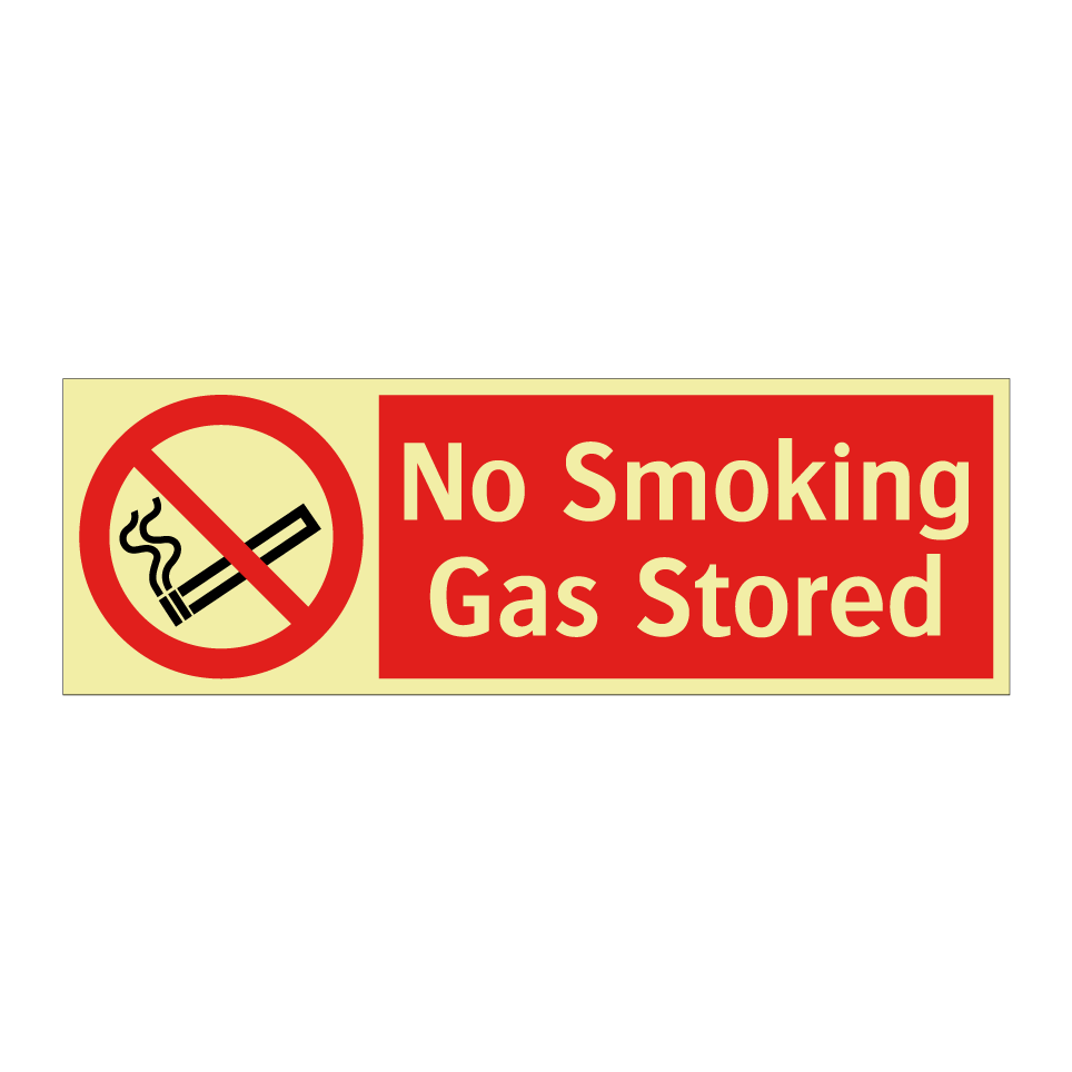 No Smoking Gas Stored