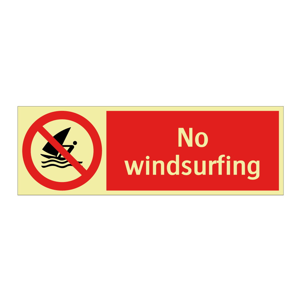 No windsurfing