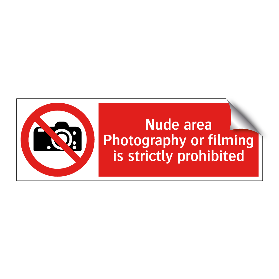 Nude area Photography or filming is strictly prohibited