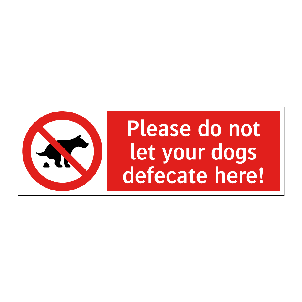 Please do not let your dogs defecate here!